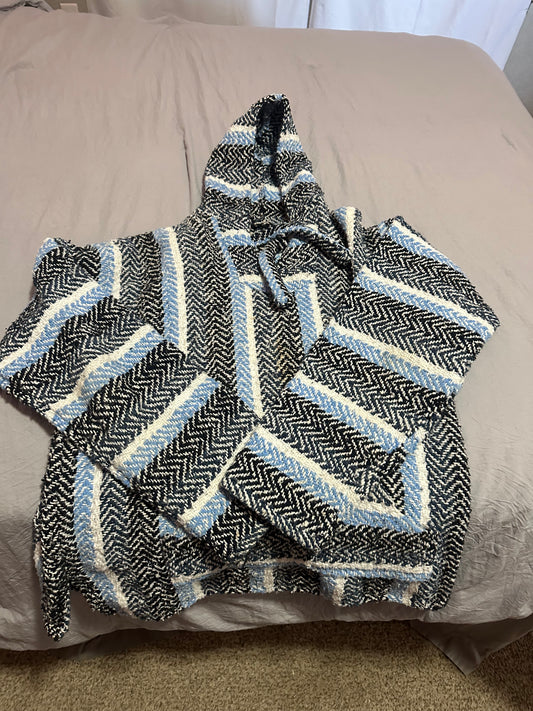 Black and Blue Drug Rug